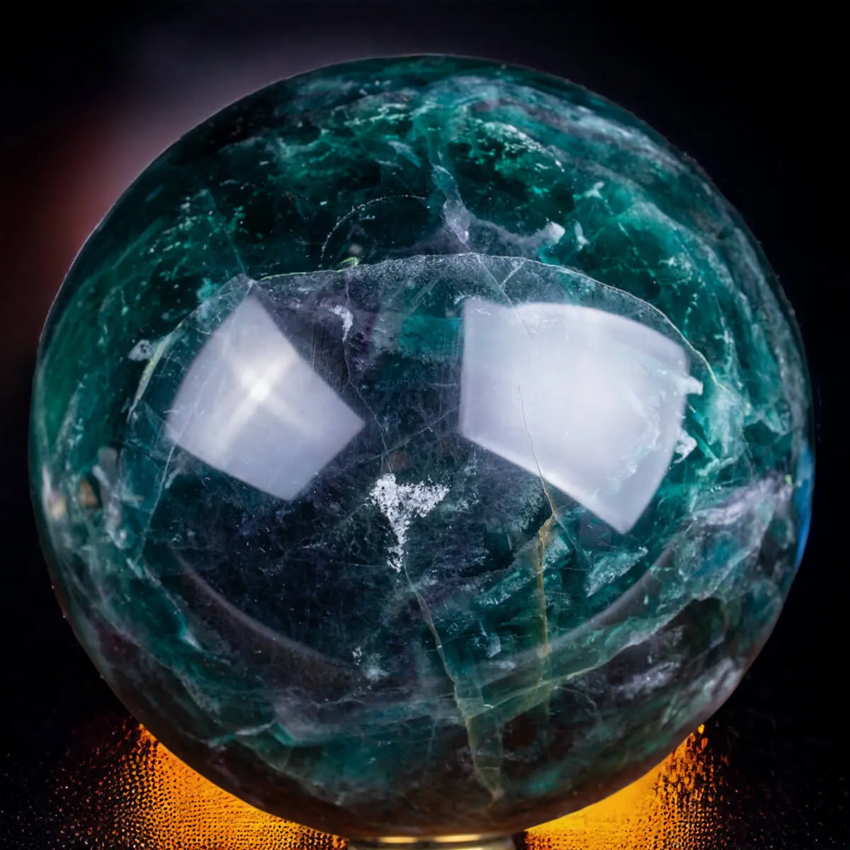 Grande Sfera di Fluorite Verde - Cristallo