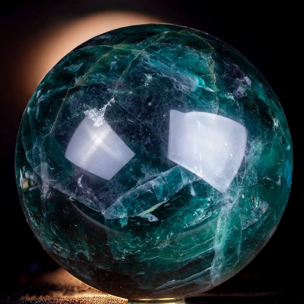 Grande Sfera di Fluorite Verde - Cristallo