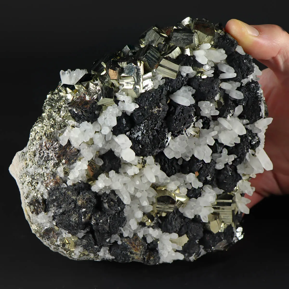 Pirite, Galena, Quarzo