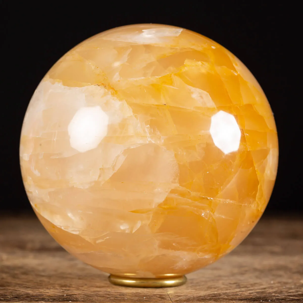 Sfera di Quarzo Ematoide (Golden Healer) – Potente Cristallo di Guarigione e Connessione Energetica.