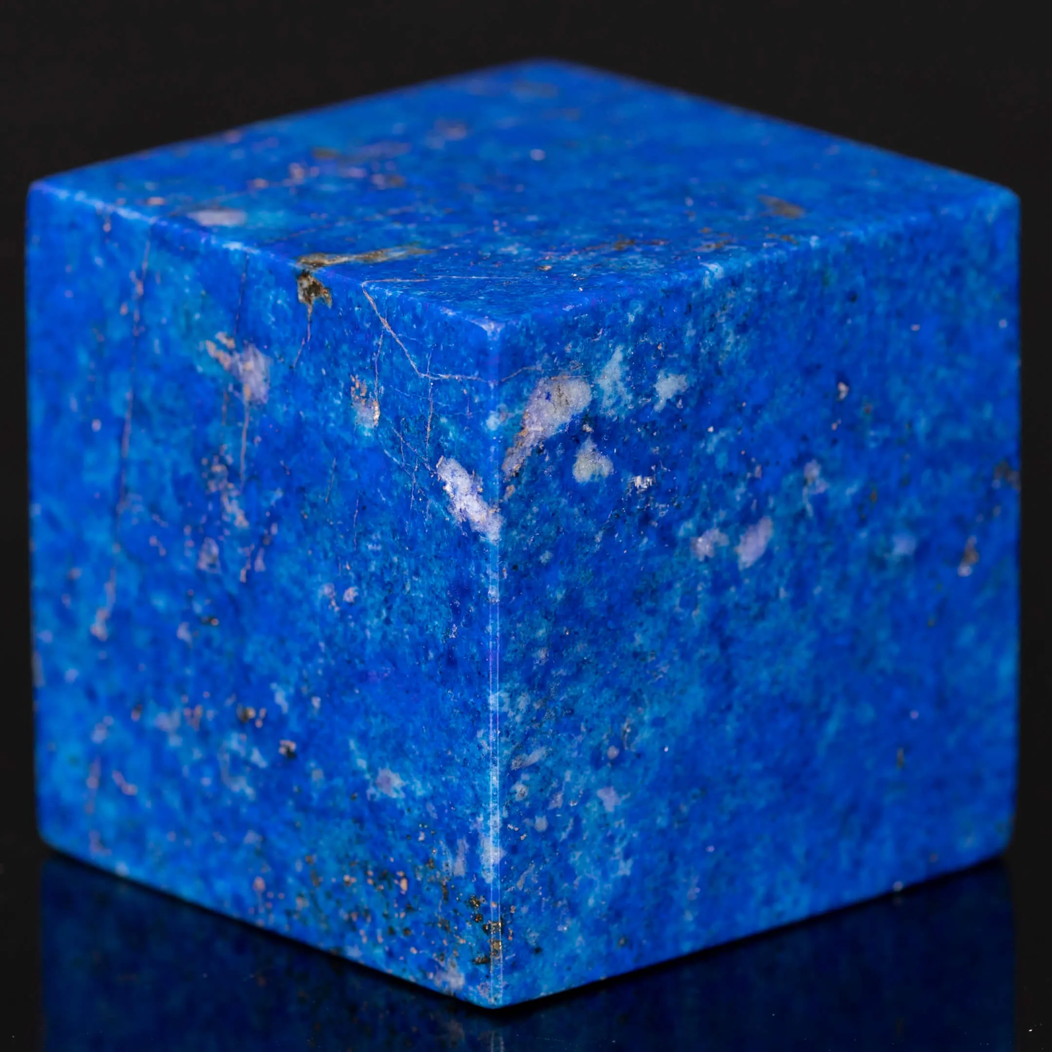 Cubo in Lapislazzuli – Taglio Geometrico Lucidato