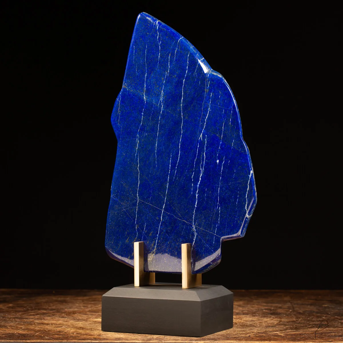 Lapislazzuli su base in Legno e Ottone
