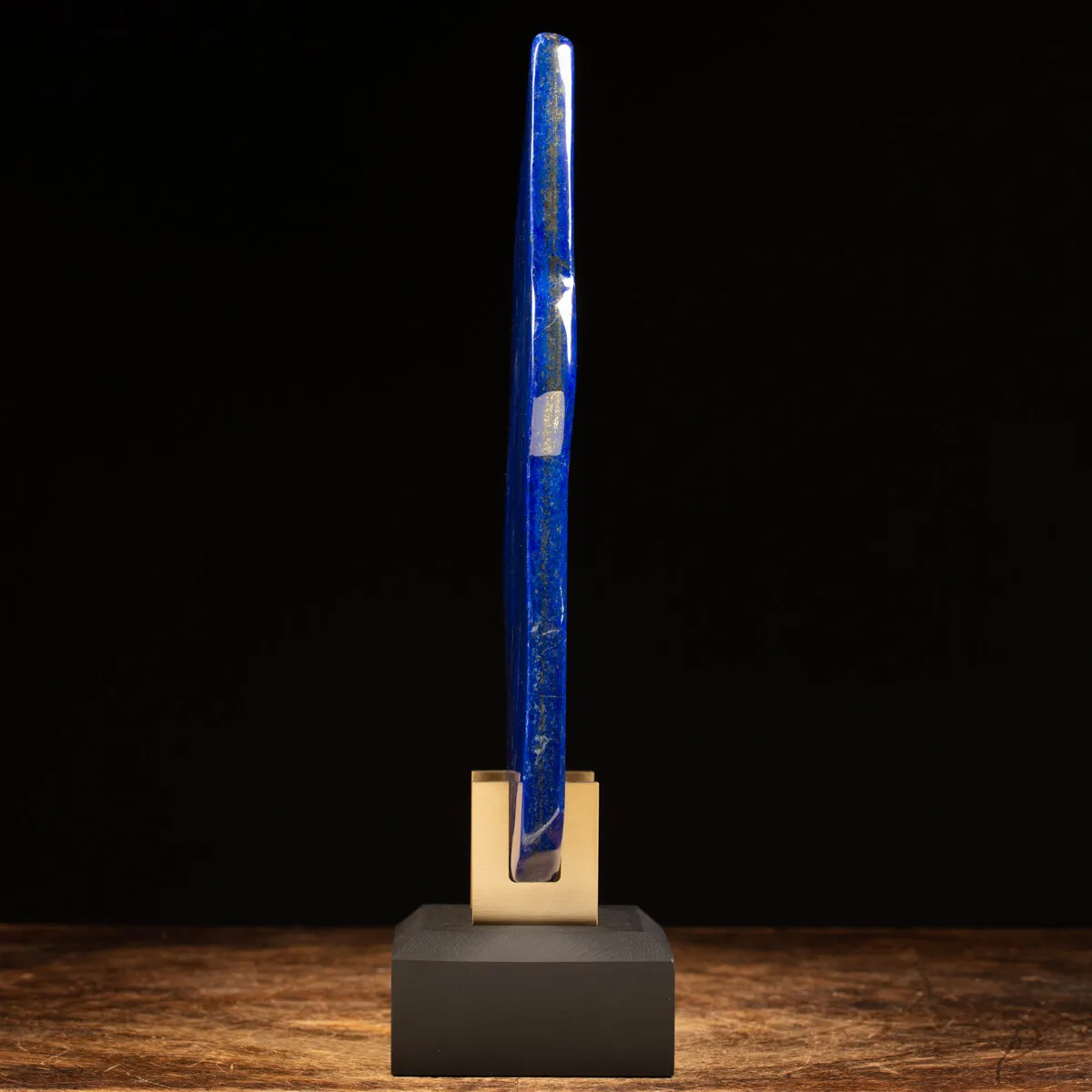 Lapislazzuli su base in Legno e Ottone