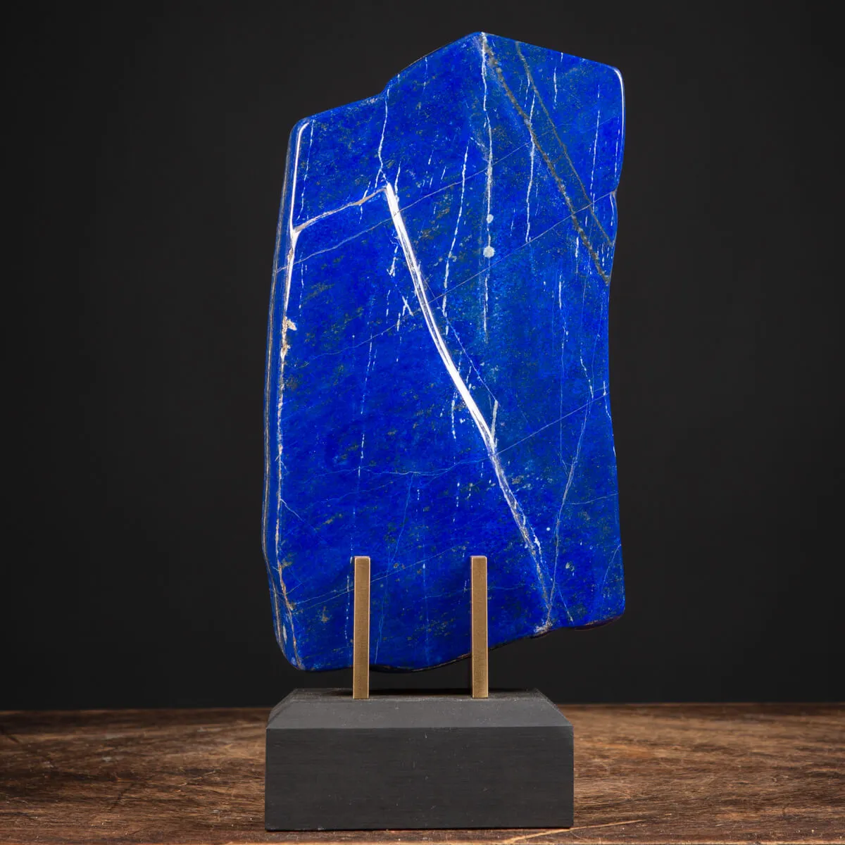 Lapislazzuli su base in Legno e Ottone