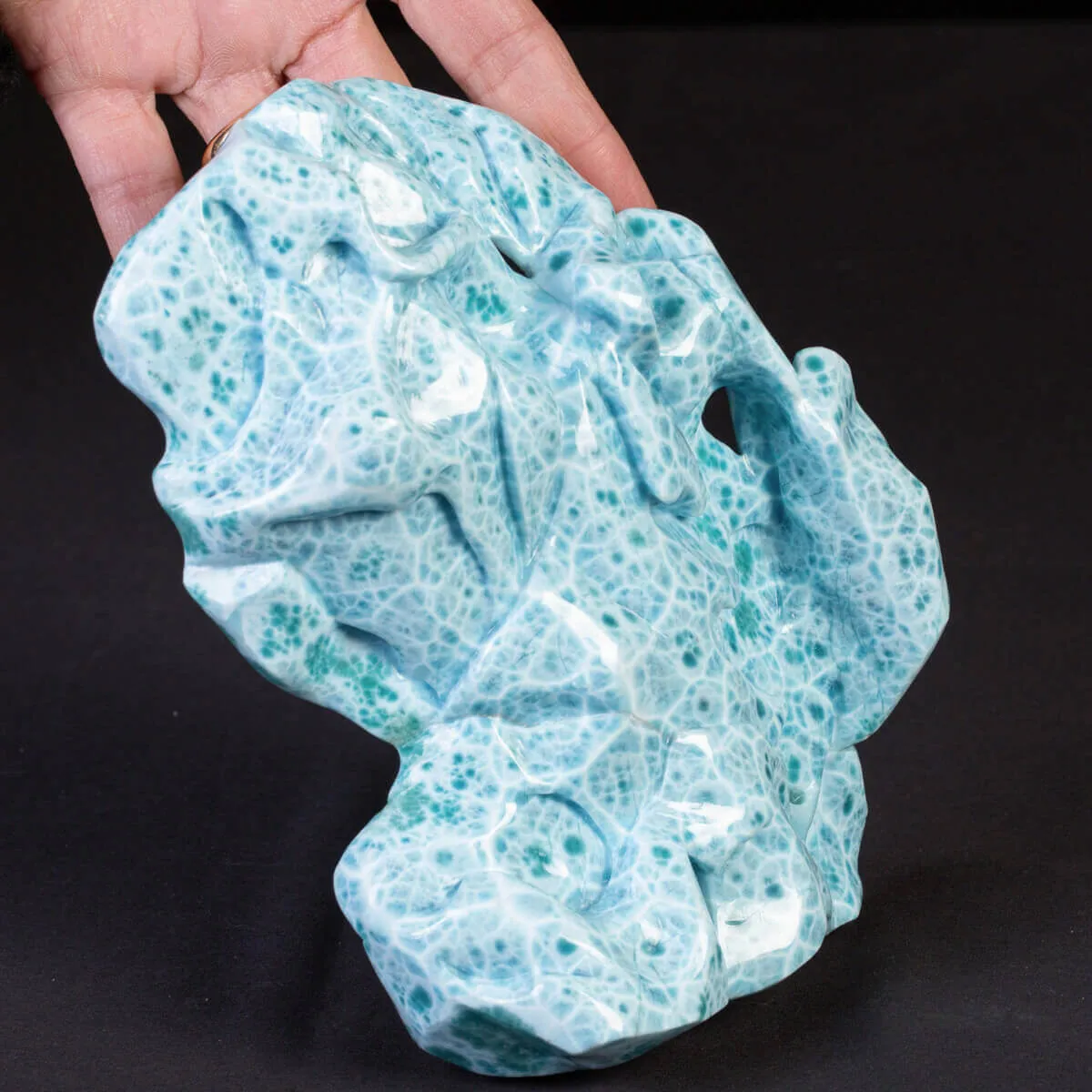 Campione superlativo di Larimar di grandi dimensioni - qualità da museo.