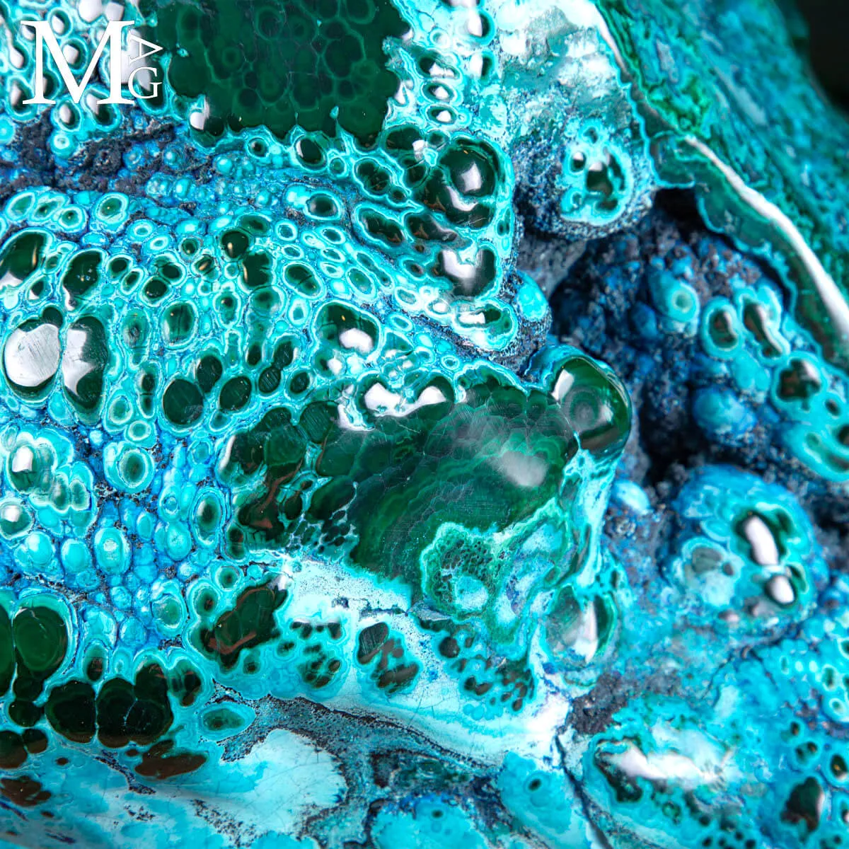 Malachite e Crisocolla – Forma Organica Policroma.