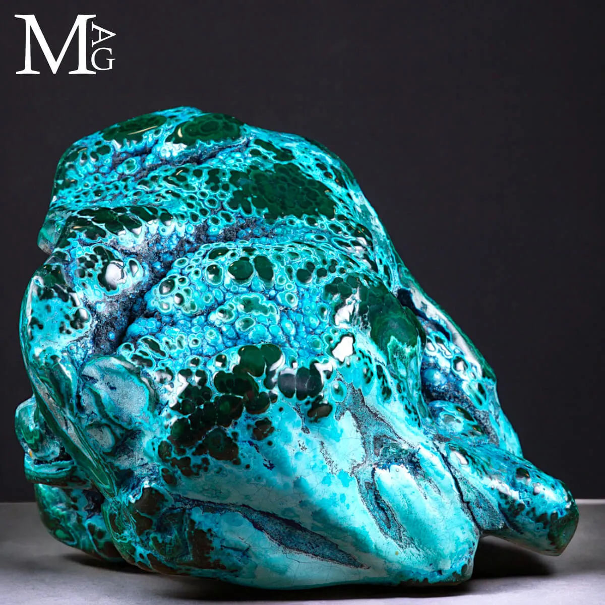 Malachite e Crisocolla – Forma Organica Policroma.