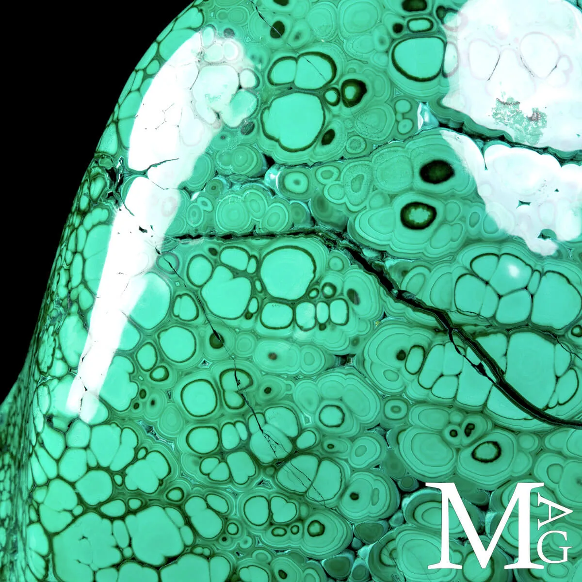 Maestoso Blocco di Malachite - Prima Scelta.