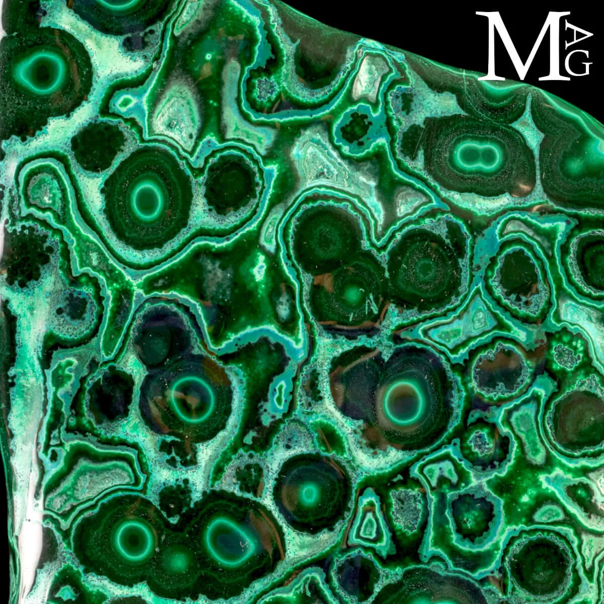 Malachite Botroidale con Occhi