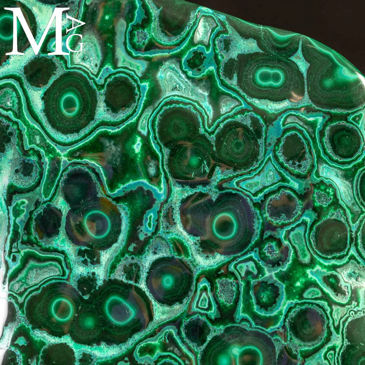 Malachite Botroidale con Occhi
