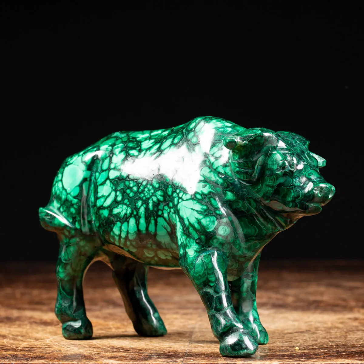 Statua Toro in Malachite