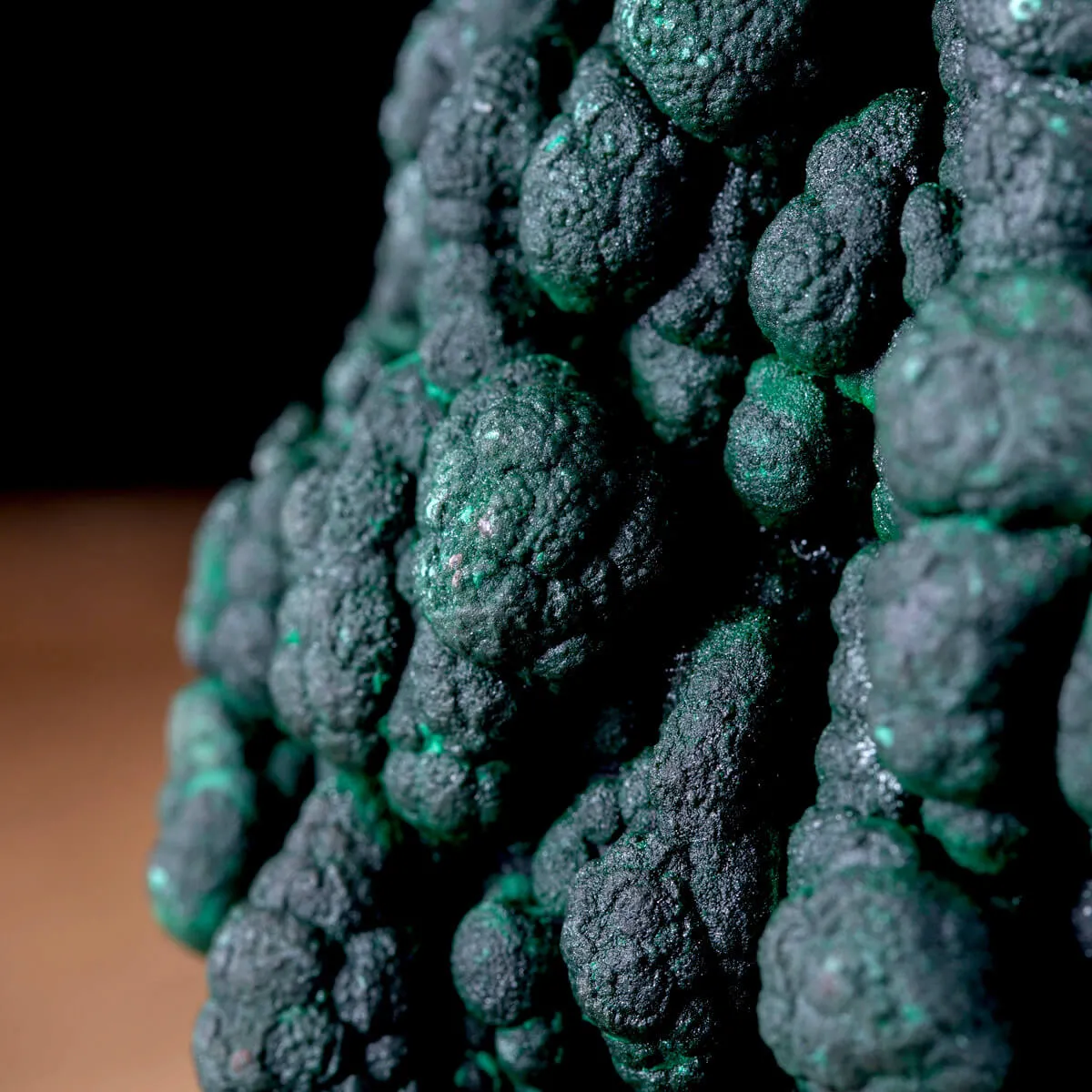 Eccezionale Malachite Botroidale con Crescita a Stalattiti.