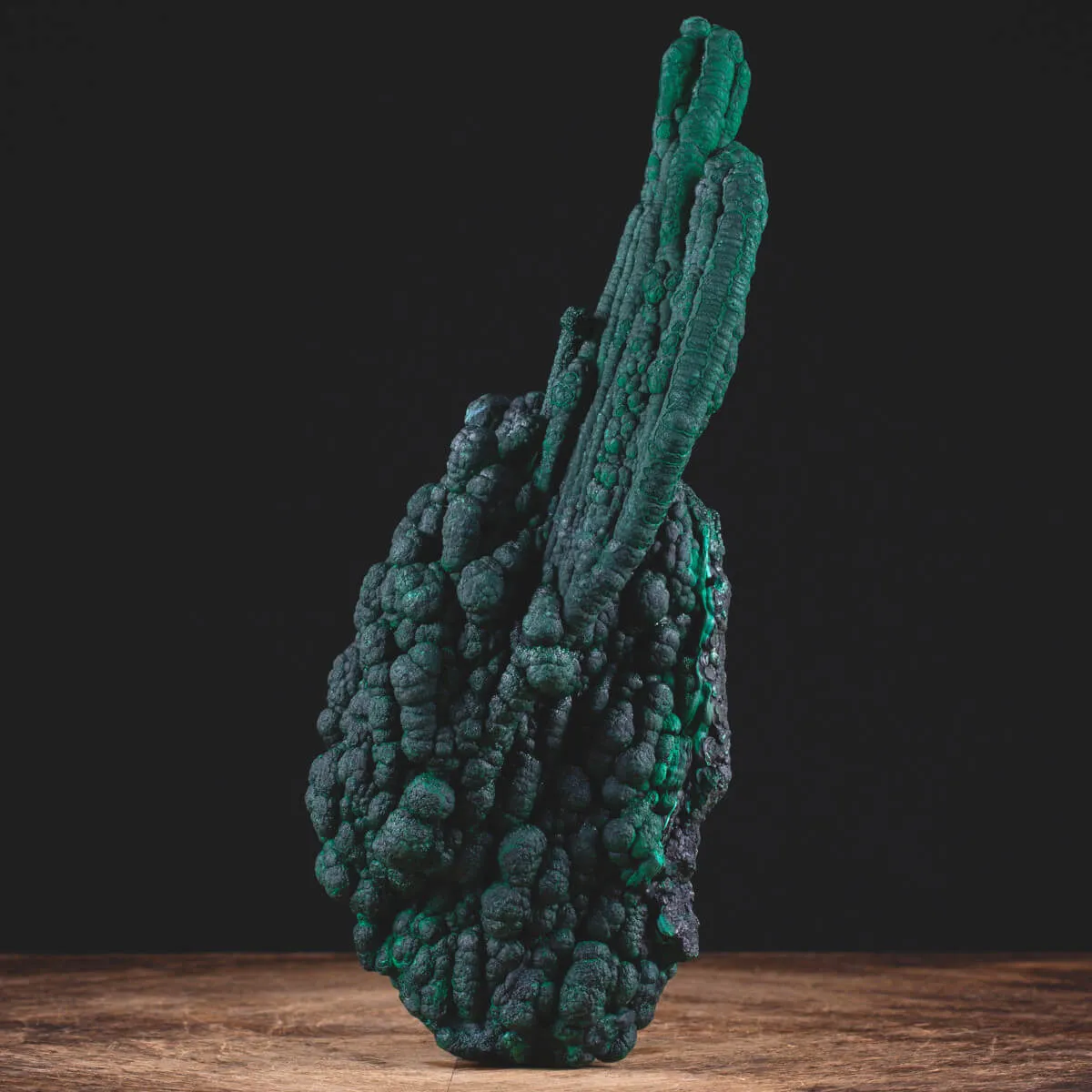 Eccezionale Malachite Botroidale con Crescita a Stalattiti.