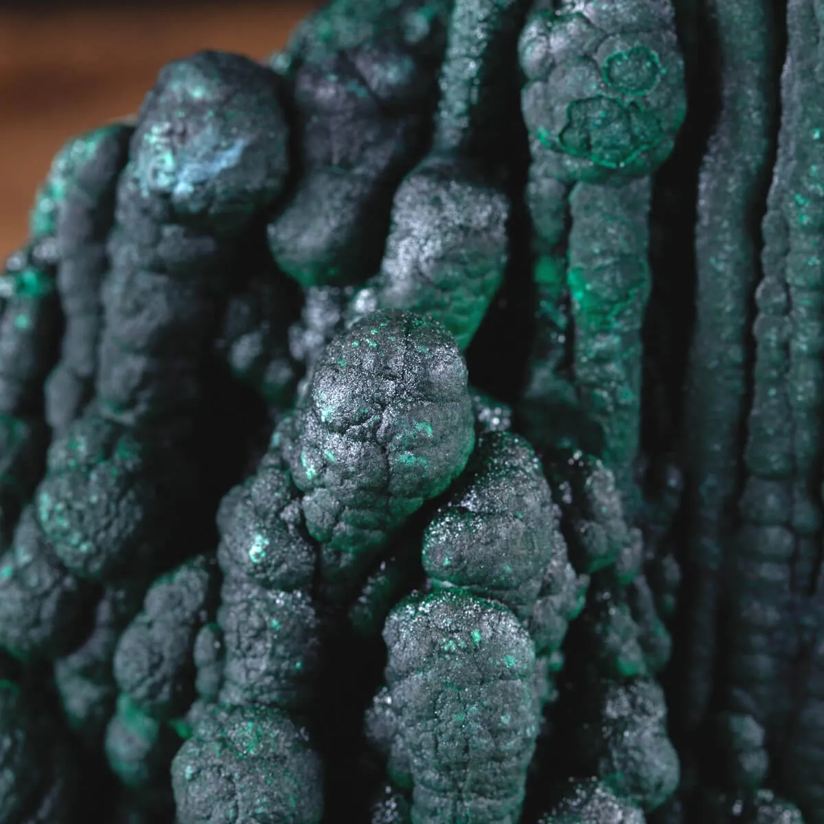 Eccezionale Malachite Botroidale con Crescita a Stalattiti.