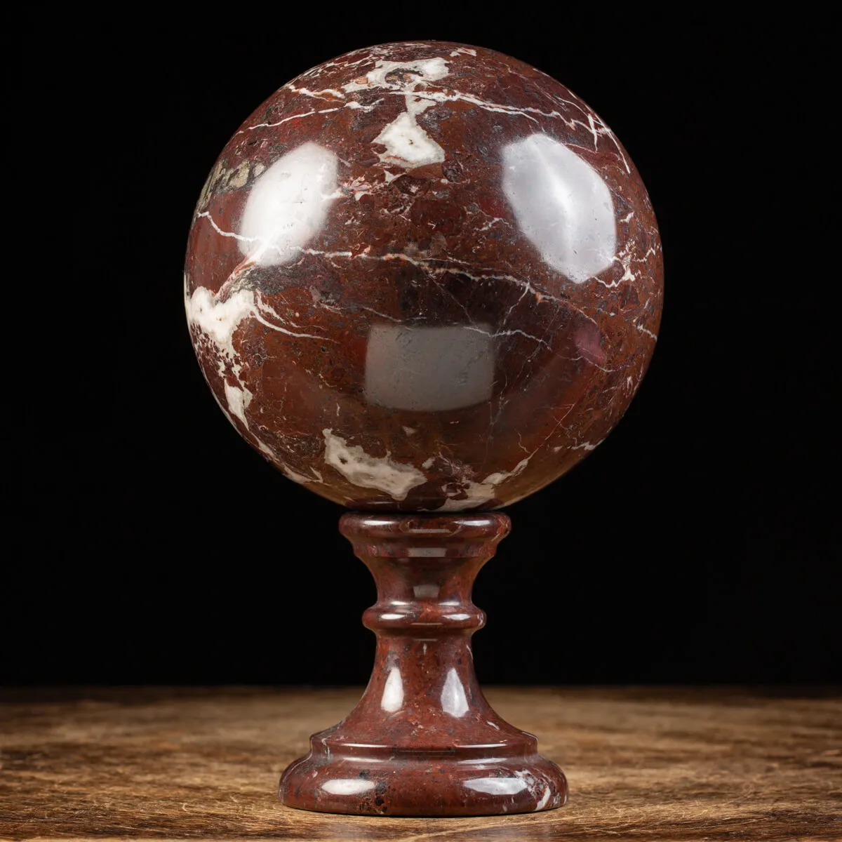 Sfera marmo Rosso di Levanto