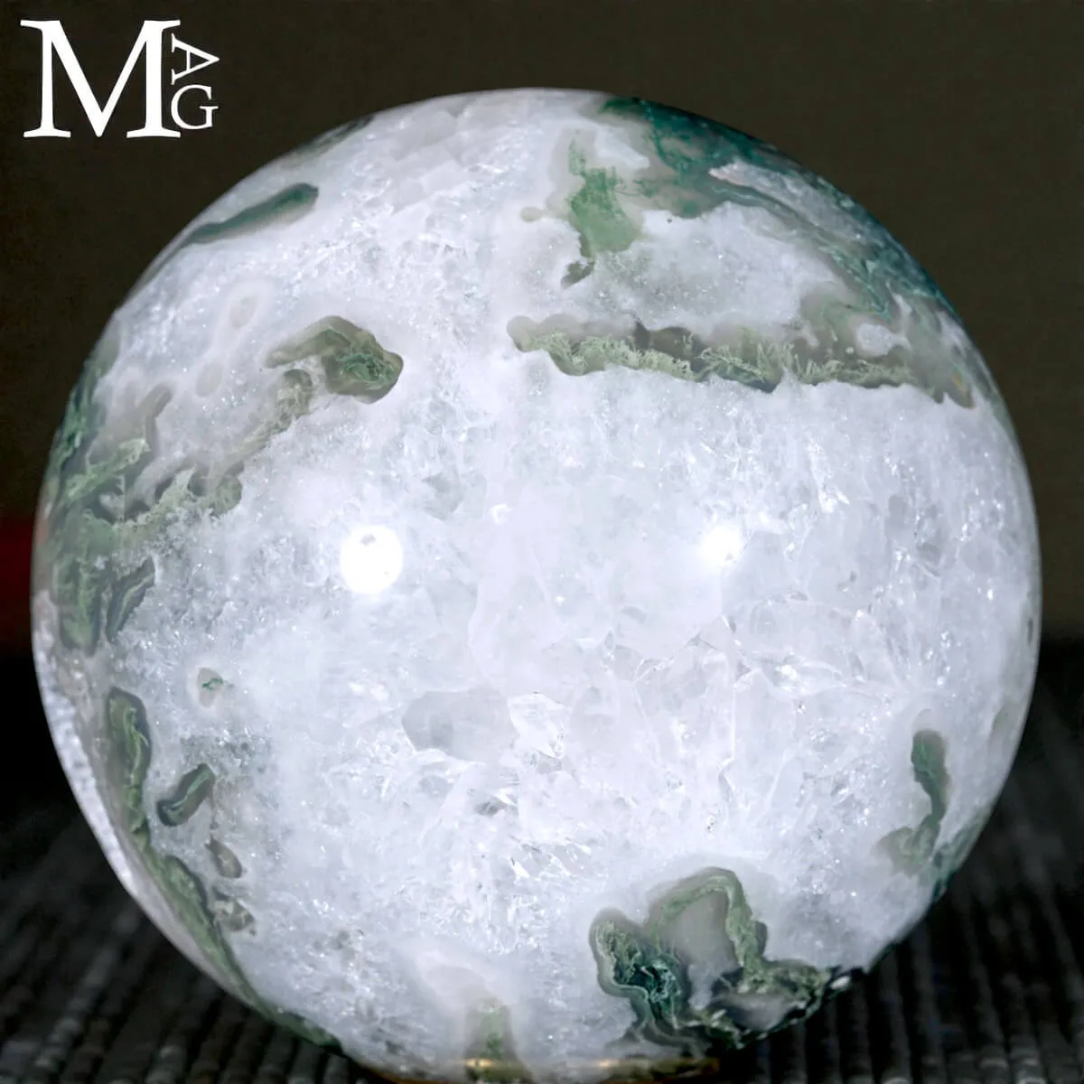 Sfera di Silice - Agata Muschiata - Paesaggio della Terra.