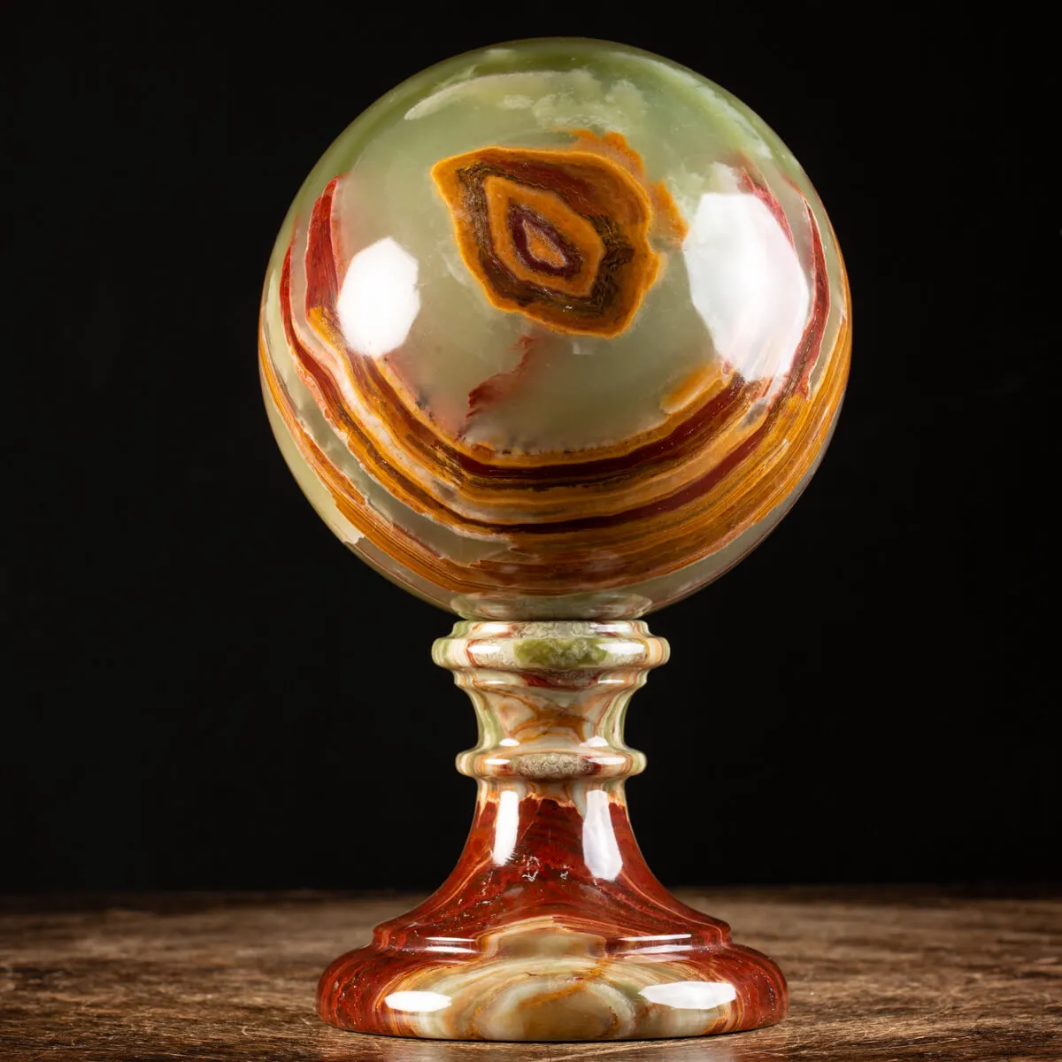 Sfera in Onice Verde