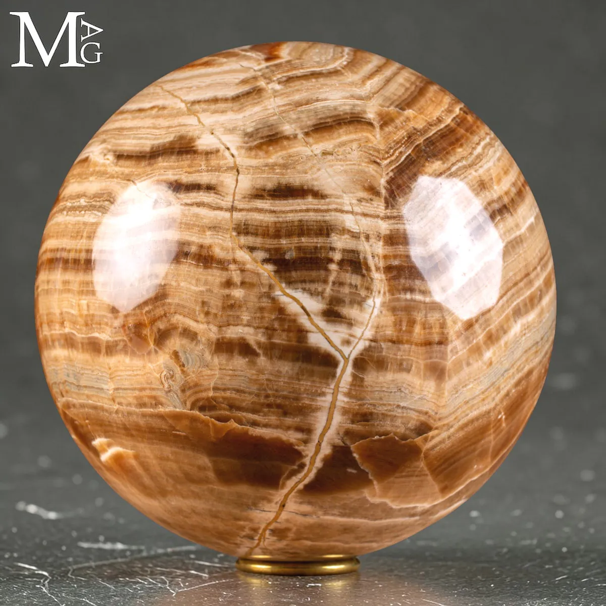 Sfera in Onice Messicano Naturale.