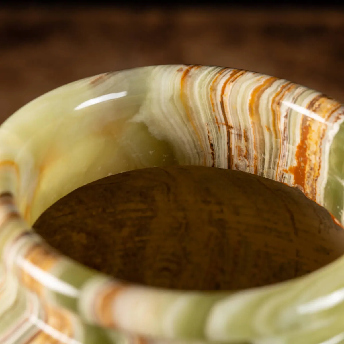 Vaso in Onice Verde