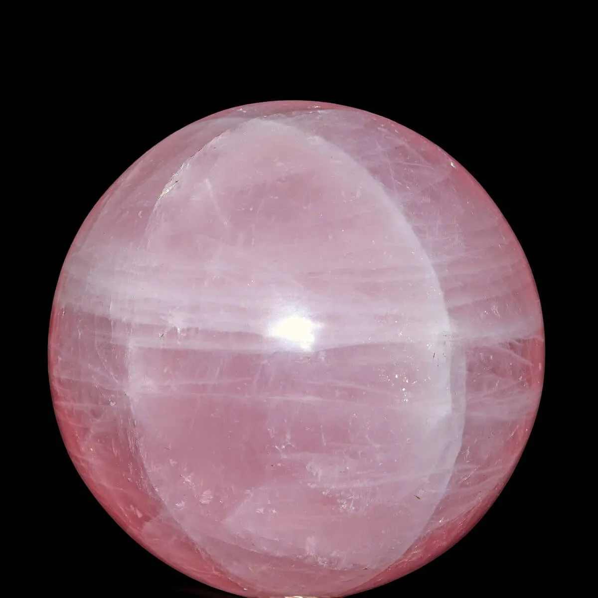 Sfera in Quarzo Rosa di Prima Scelta.