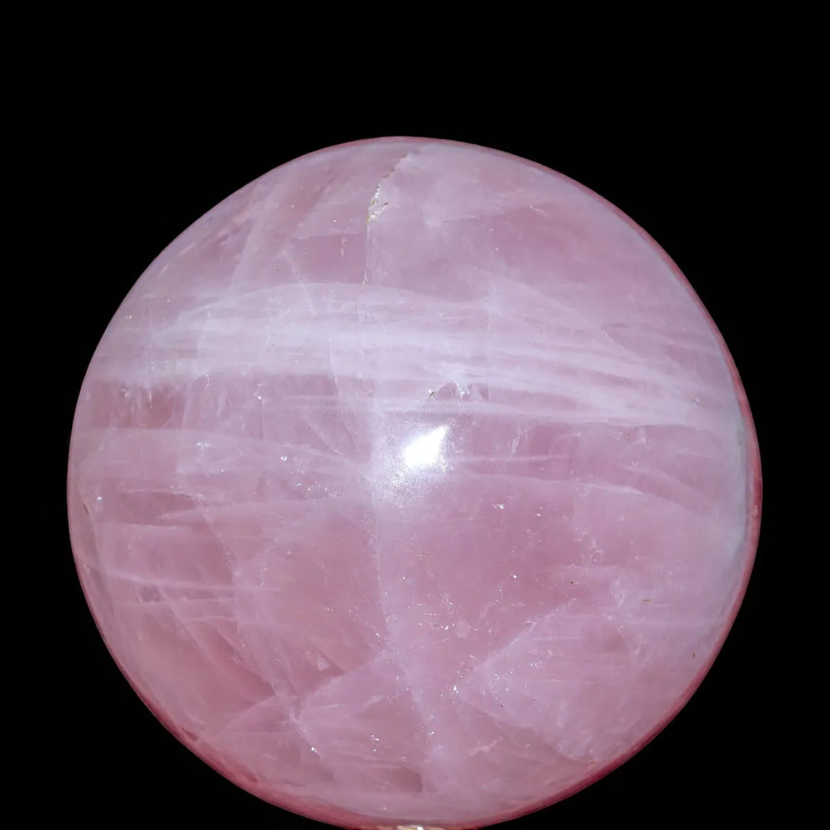 Sfera in Quarzo Rosa di Prima Scelta.