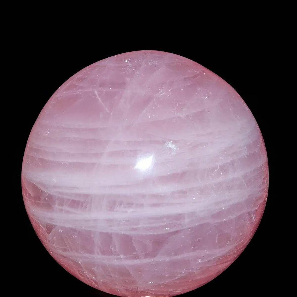 Sfera in Quarzo Rosa di Prima Scelta.