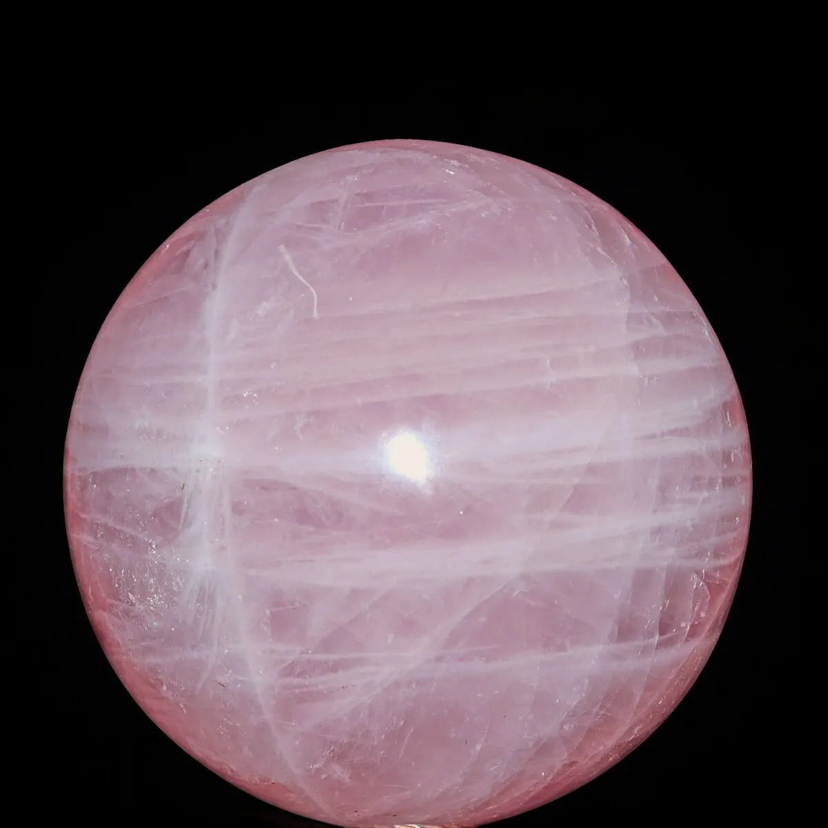 Sfera in Quarzo Rosa di Prima Scelta.