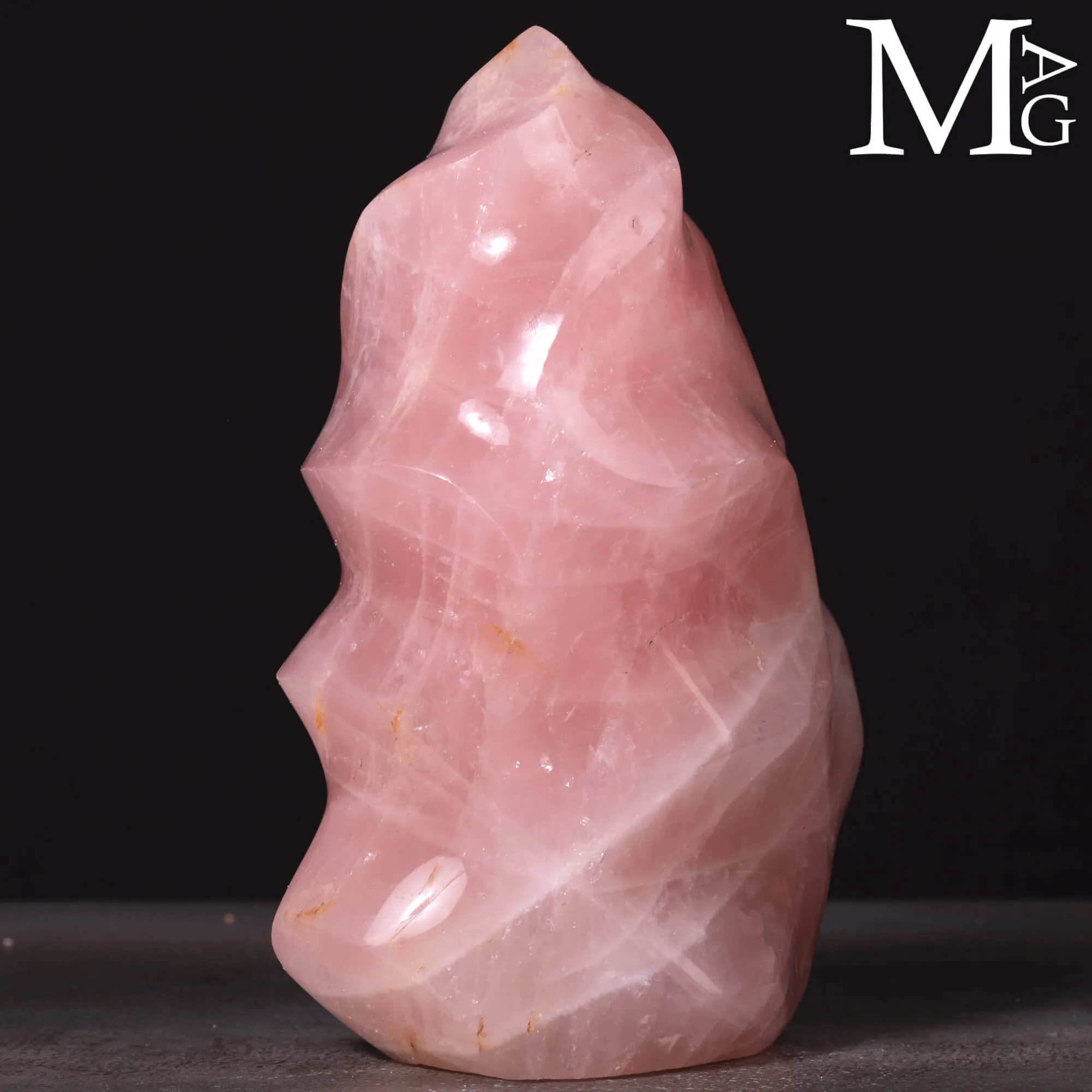 Quarzo Rosa – Intaglio a Fiamma