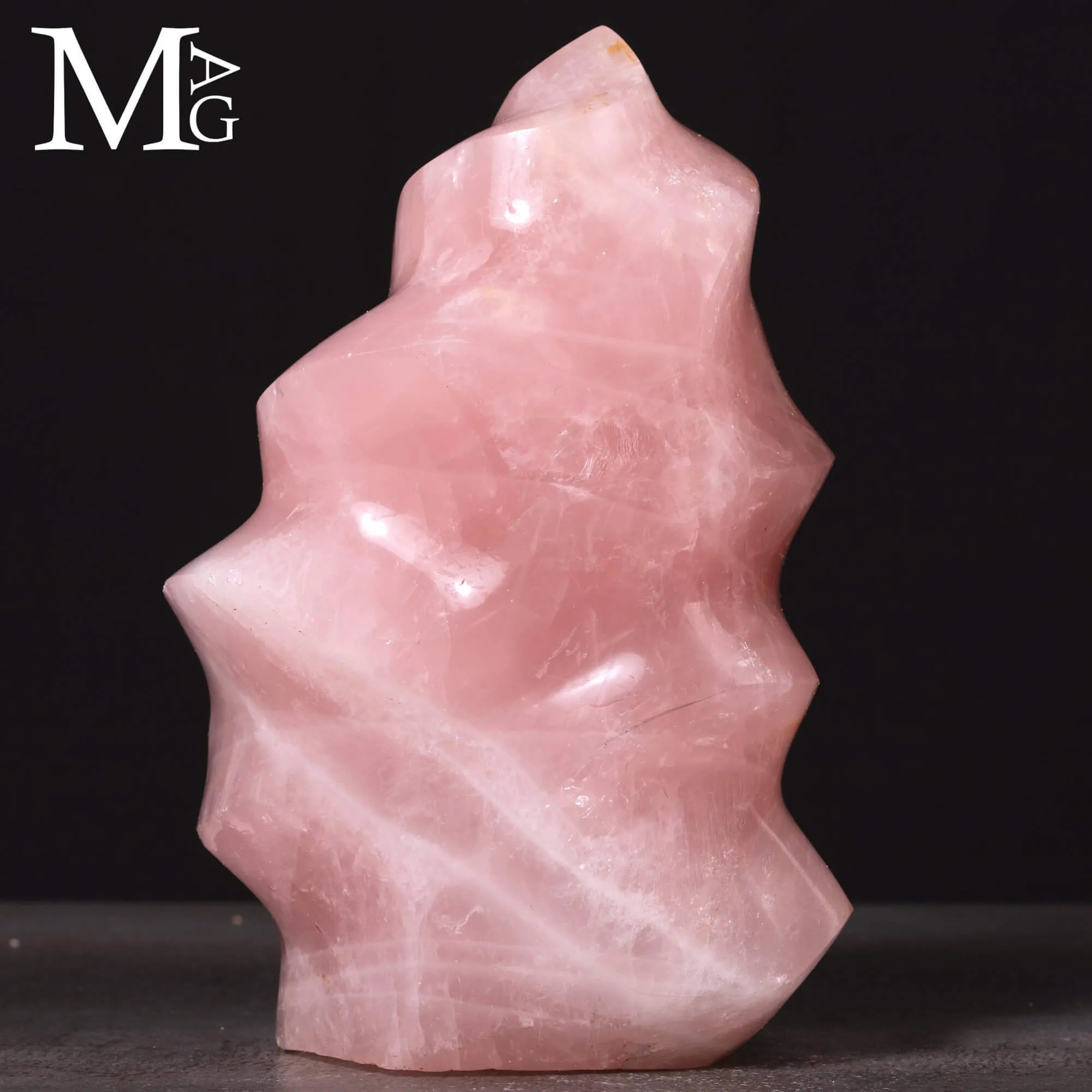 Quarzo Rosa – Intaglio a Fiamma