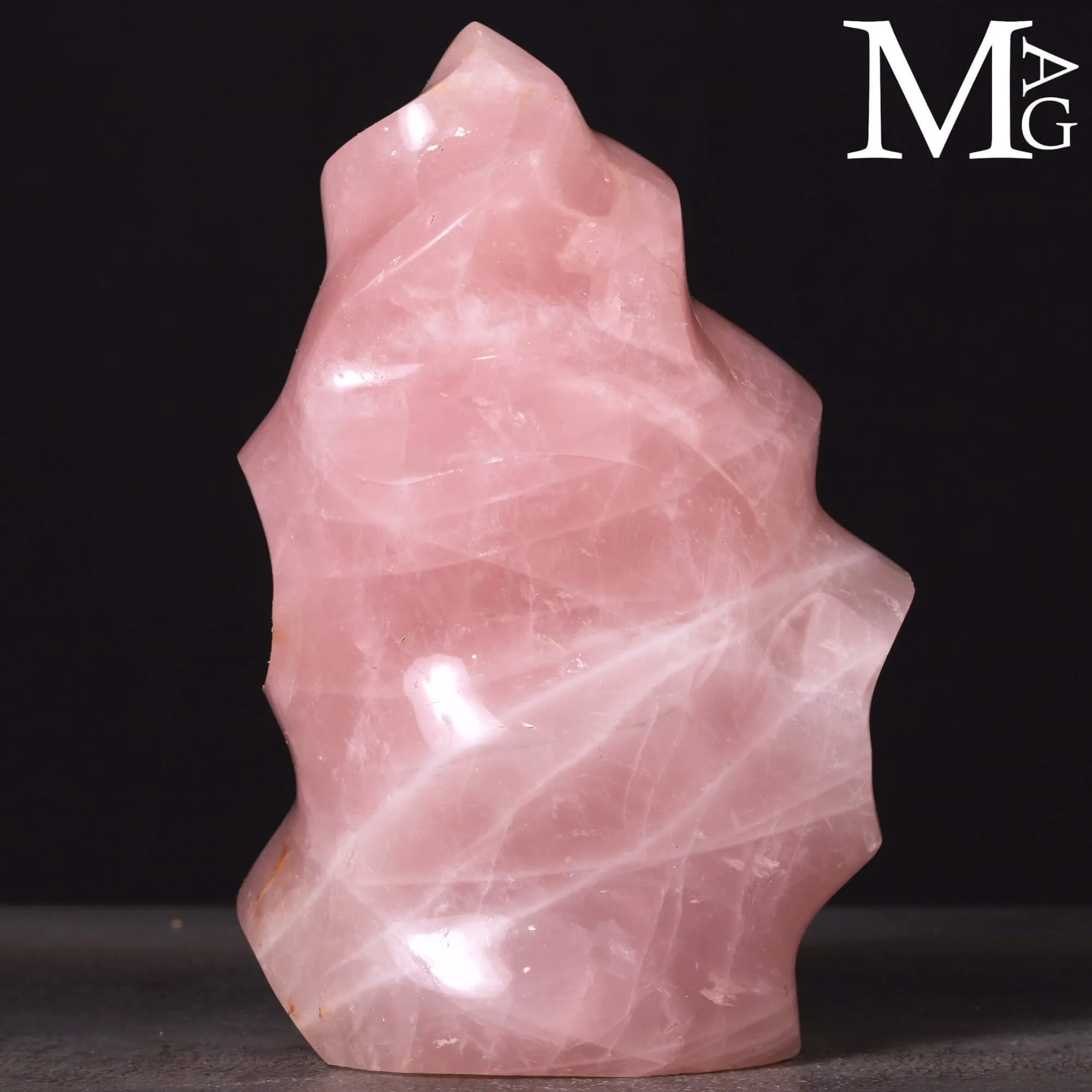 Quarzo Rosa – Intaglio a Fiamma