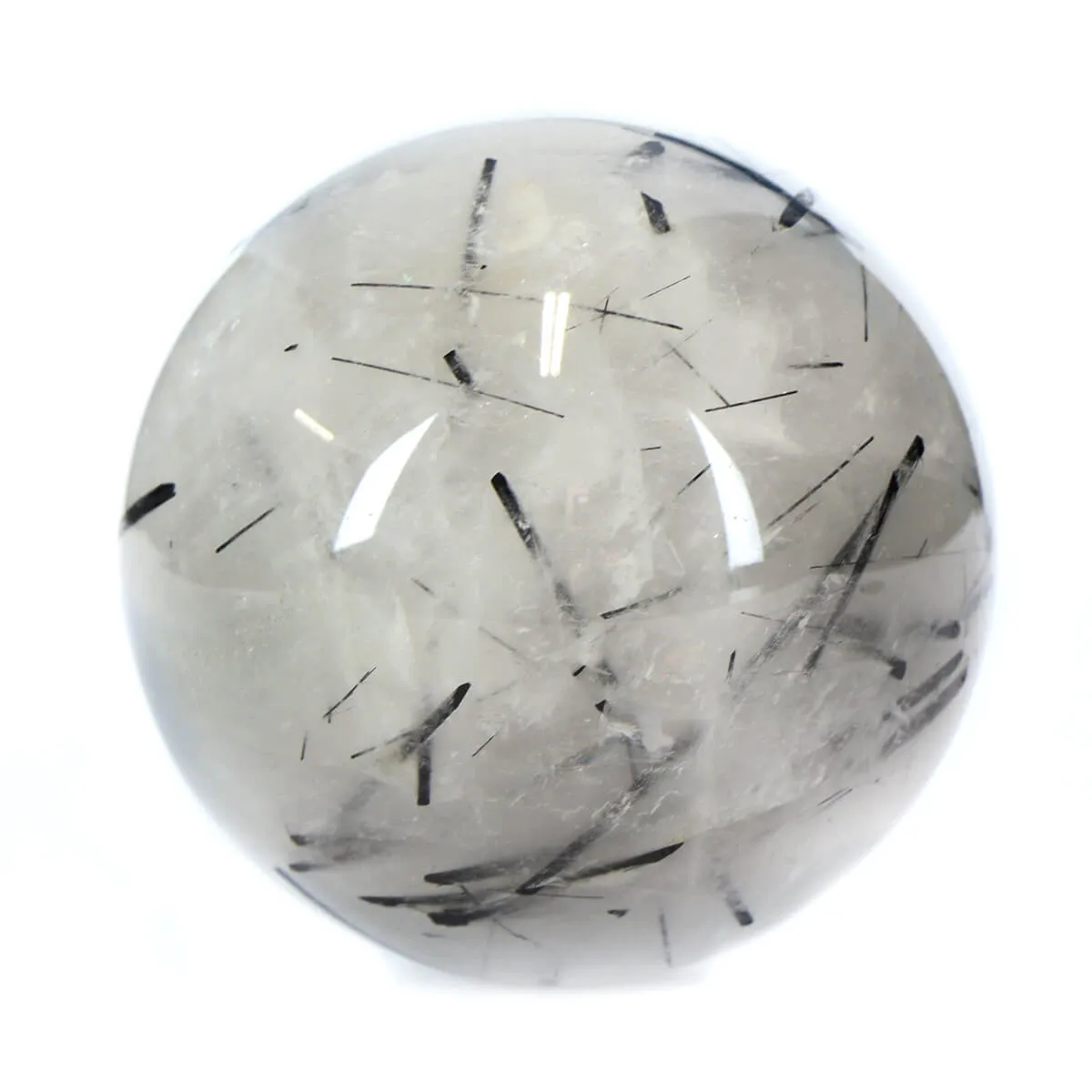 Sfera in Quarzo Tormalinato