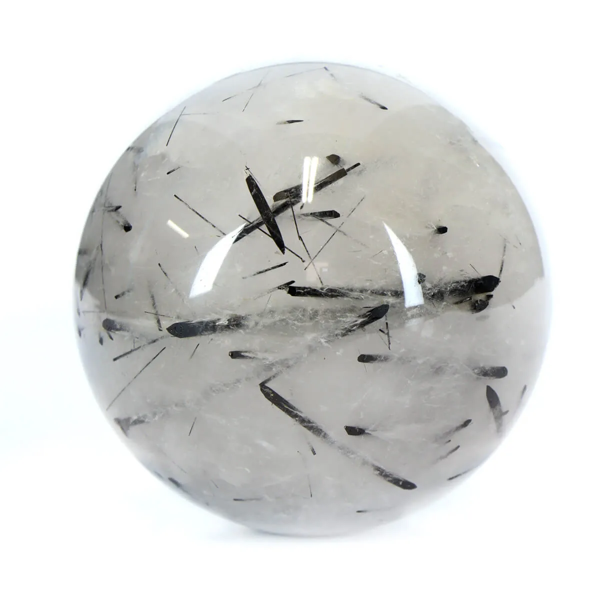 Sfera in Quarzo Tormalinato