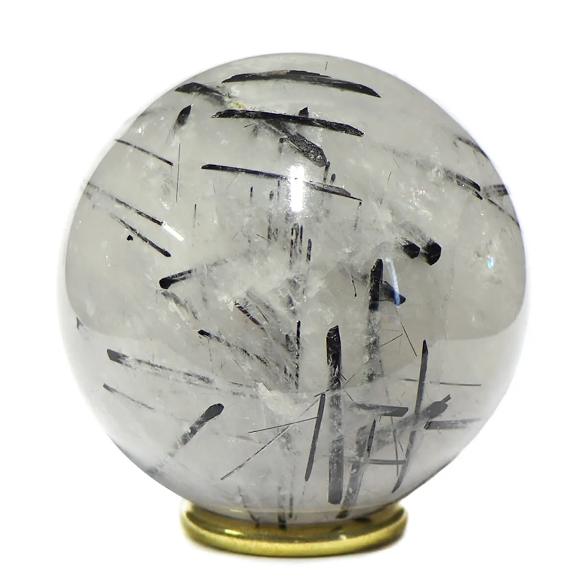 Sfera in Quarzo Tormalinato