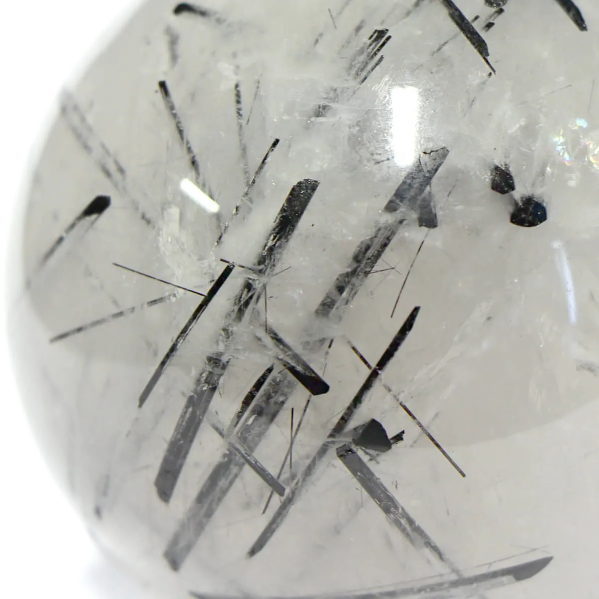 Sfera in Quarzo Tormalinato