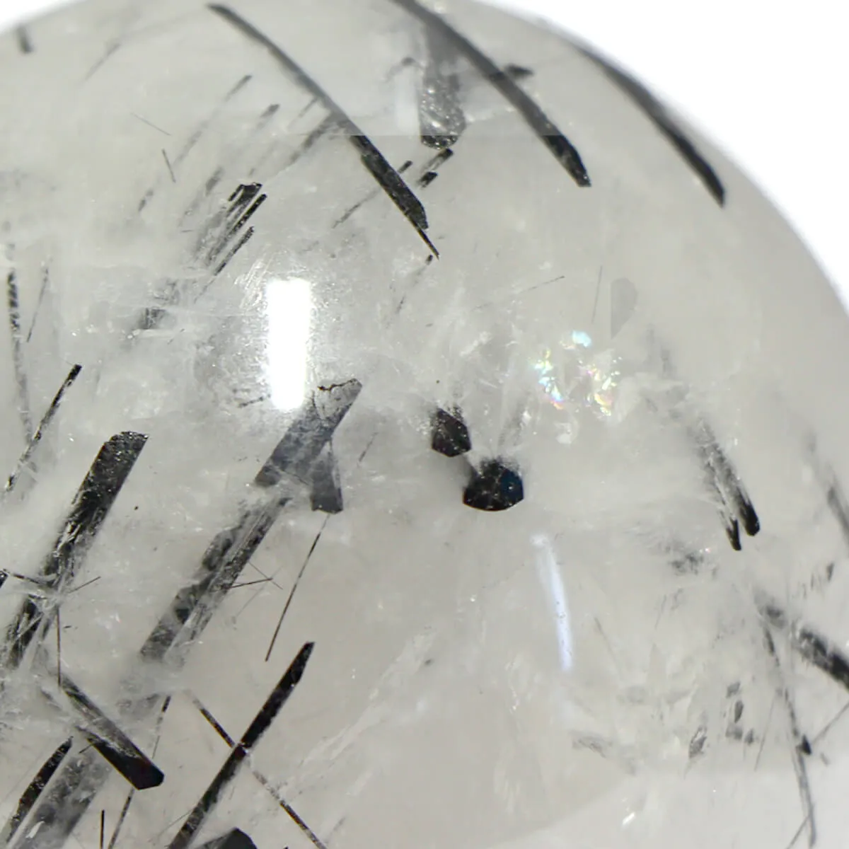Sfera in Quarzo Tormalinato