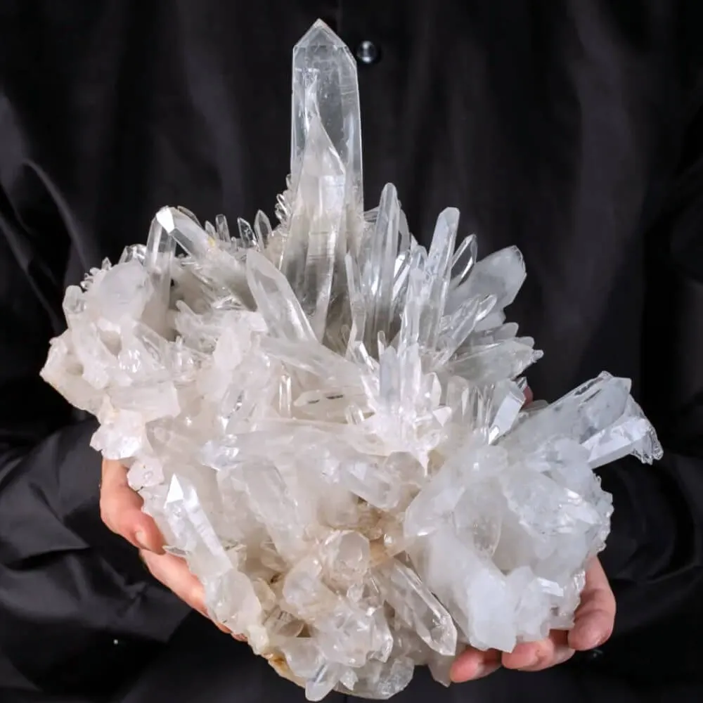 Cristalli di Quarzo Ialino e Striature Lemuriane –  Colombia