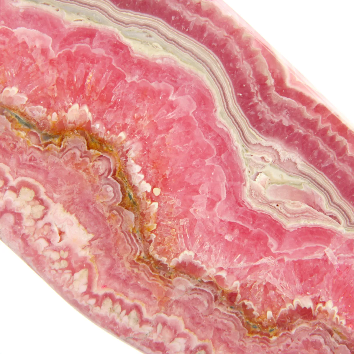 Rodocrosite su base in marmo e ottone