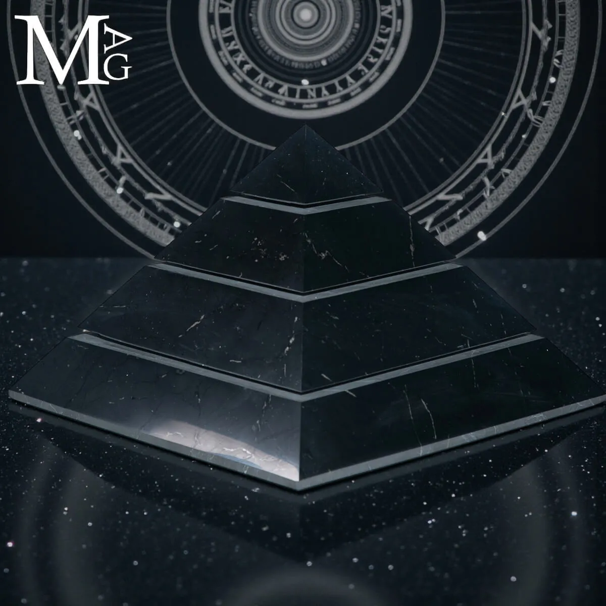 Geometria della Quietudine – Piramide in Shungite a Base Radicata