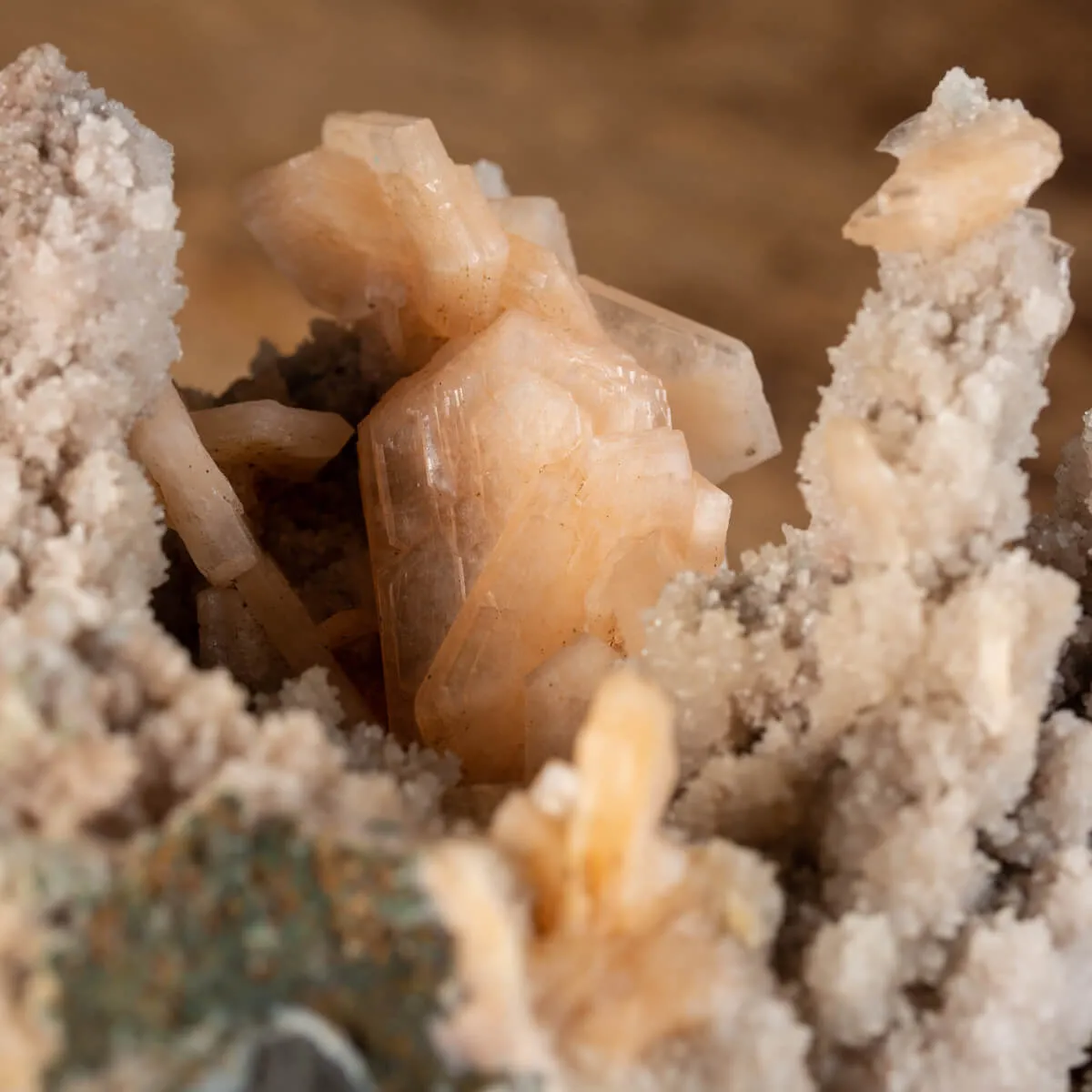 Stilbite su Quarzo