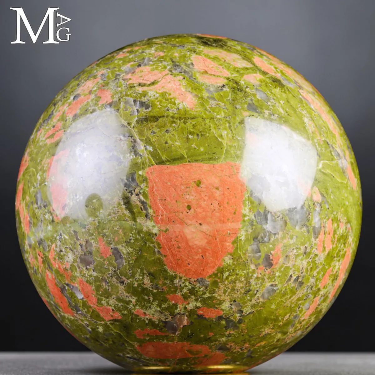 Sfera in Unakite Naturale – Epidoto e Feldspato