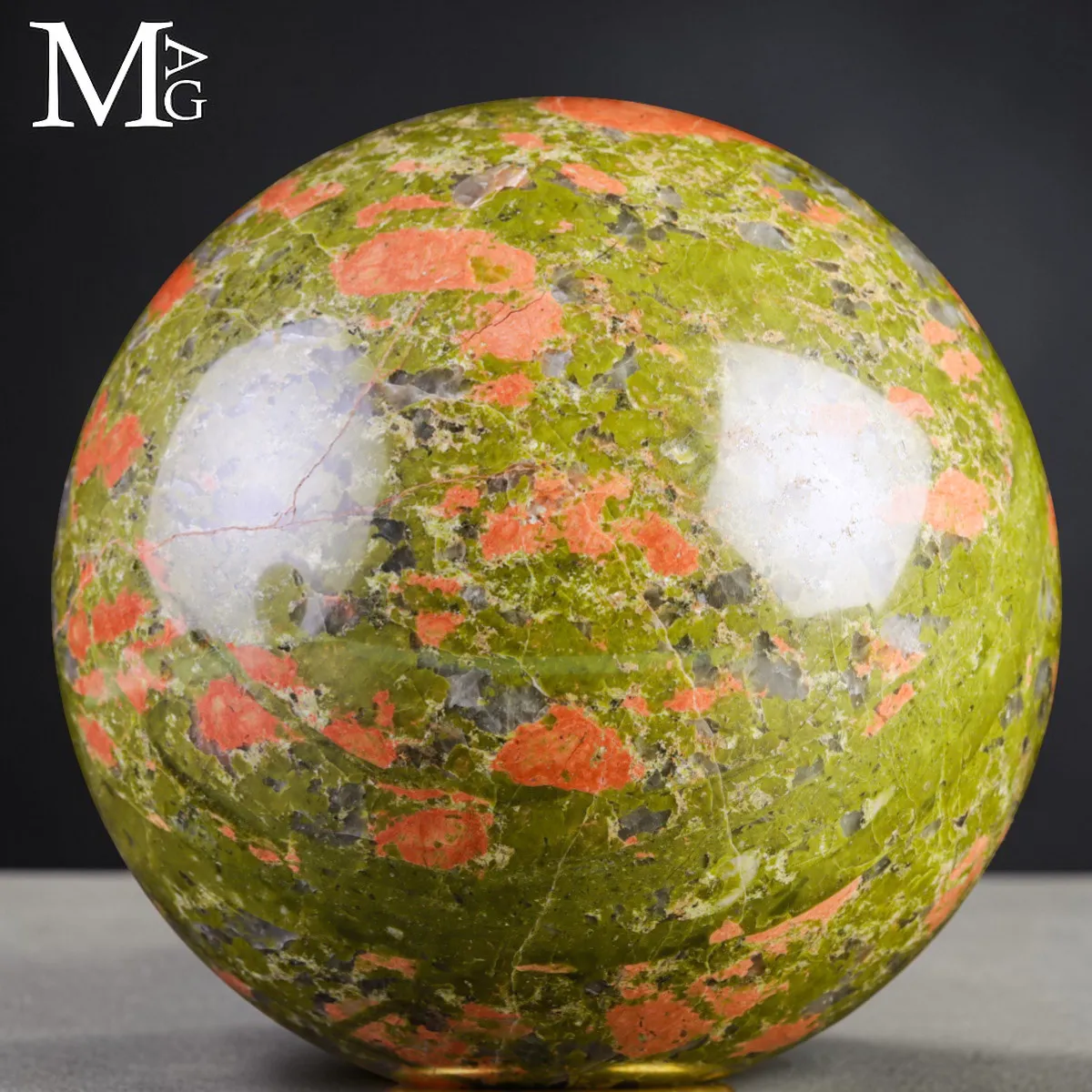 Sfera in Unakite Naturale – Epidoto e Feldspato