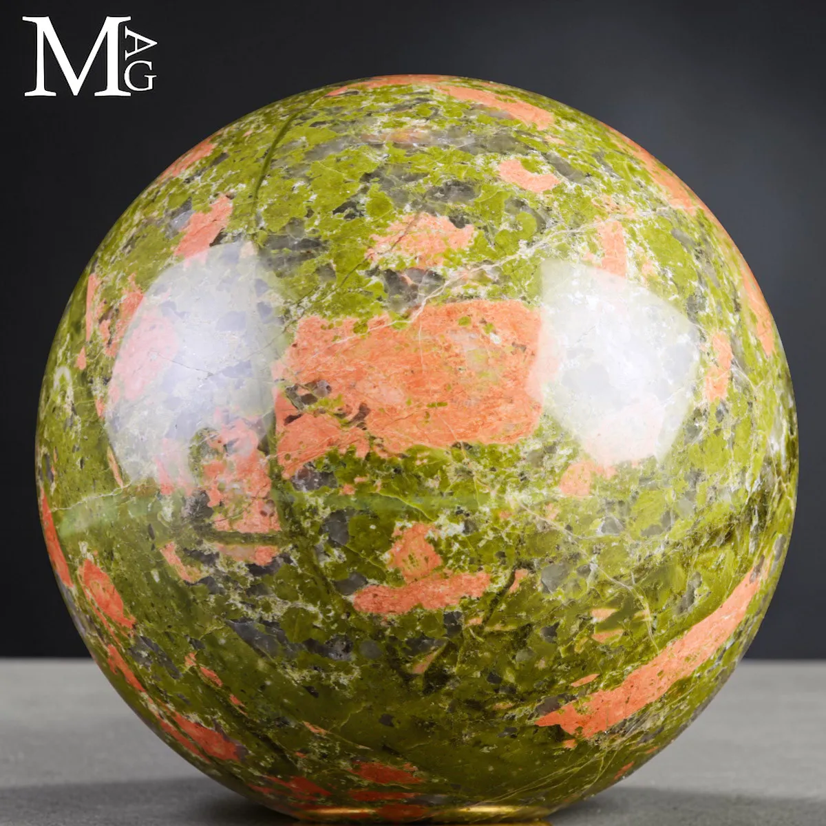 Sfera in Unakite Naturale – Epidoto e Feldspato
