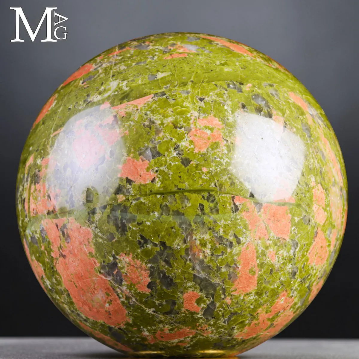 Sfera in Unakite Naturale – Epidoto e Feldspato