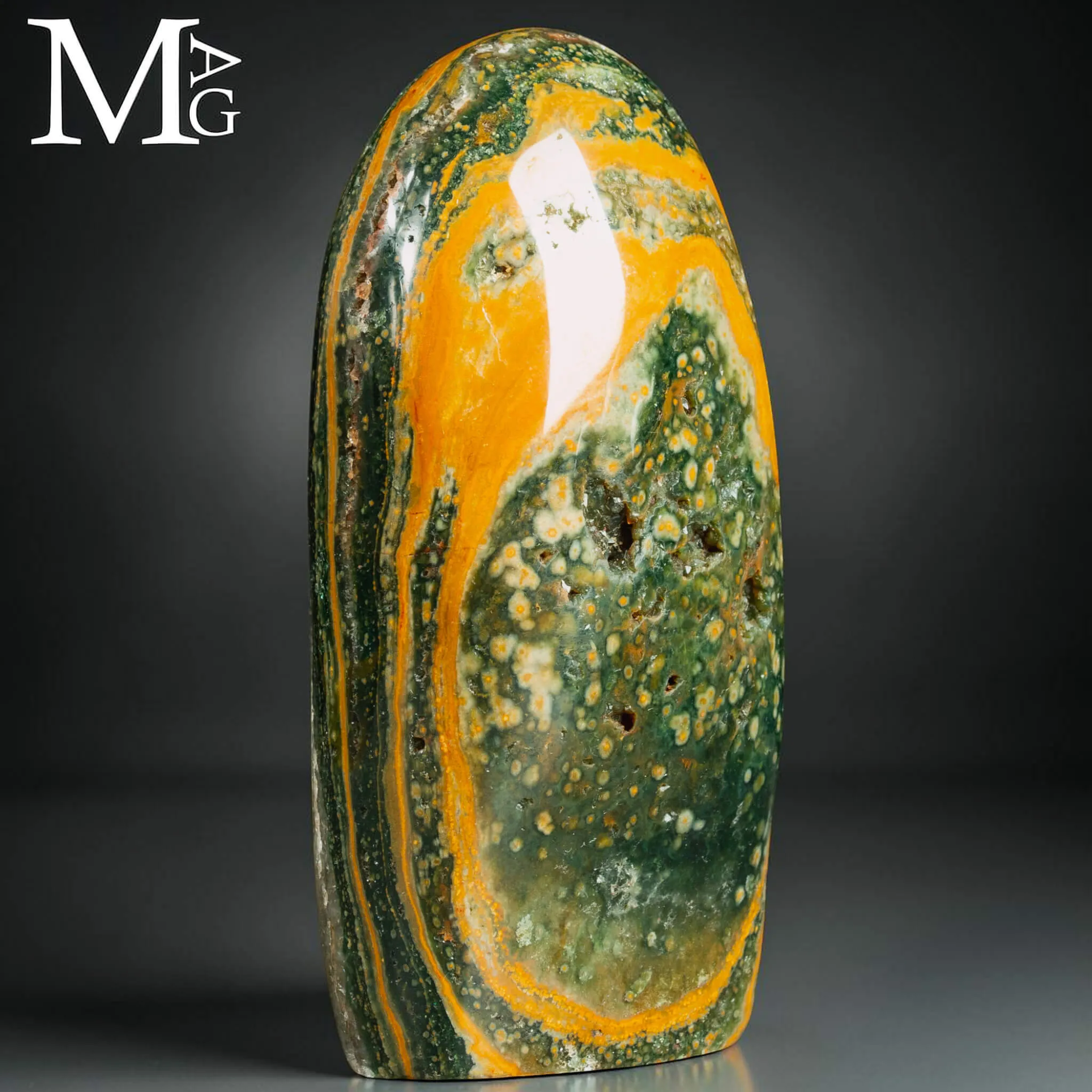 Ocean Jasper – Con Ocellature e Stratificazioni.