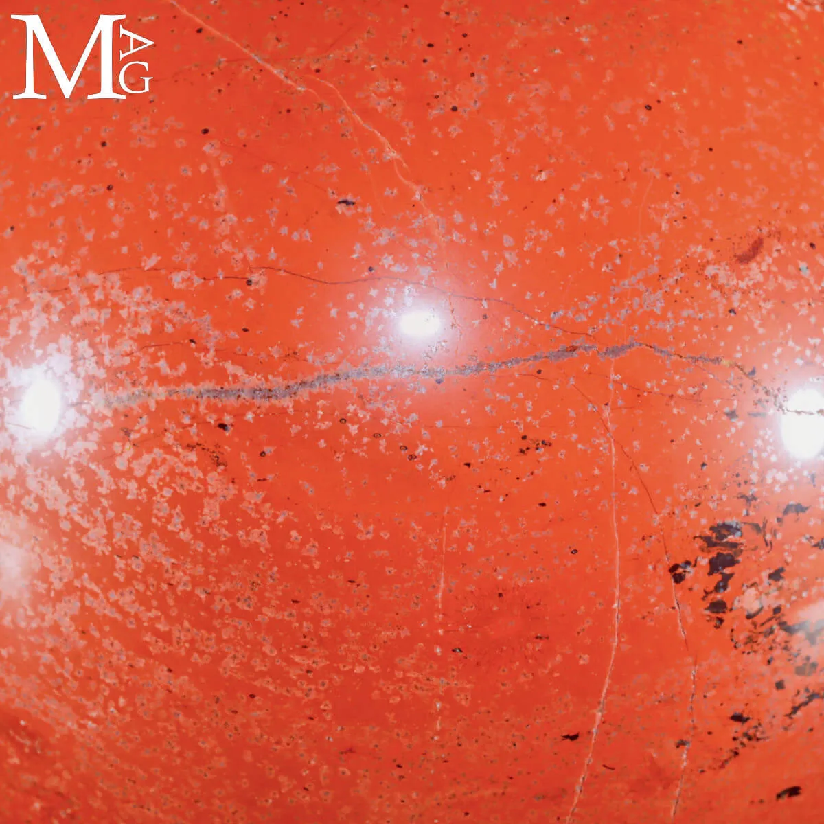 Sfera in diaspro rosso del Madagascar