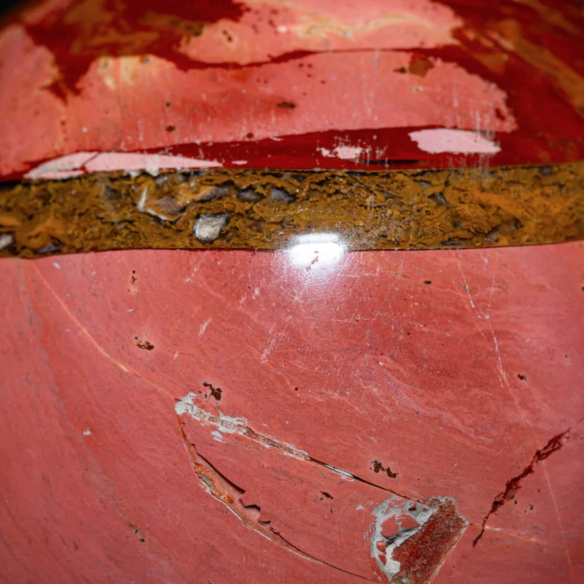 Sfera in Diaspro Rosso Agatizzato – Madagascar