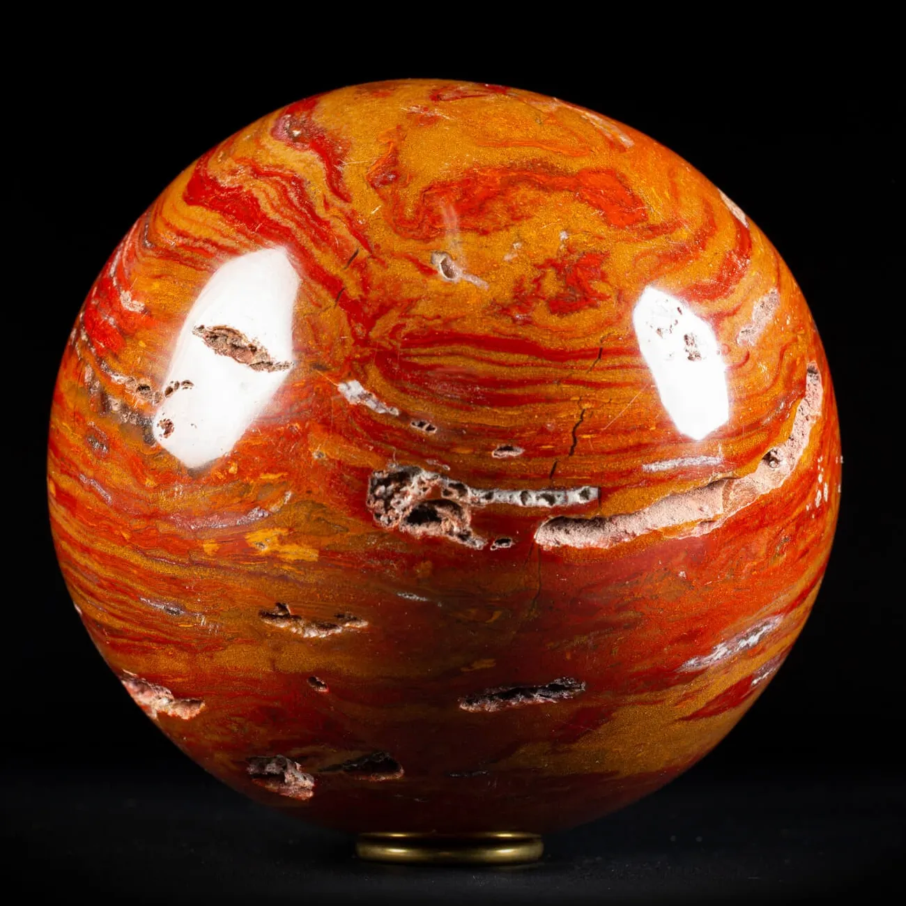 Sfera in Diaspro Rosso