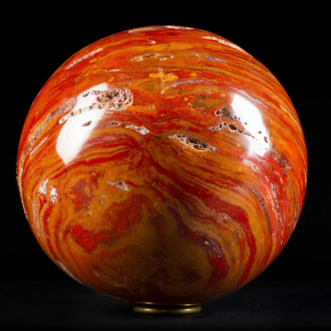 Sfera in Diaspro Rosso