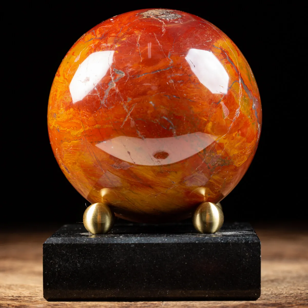 Sfera in Diaspro Rosso