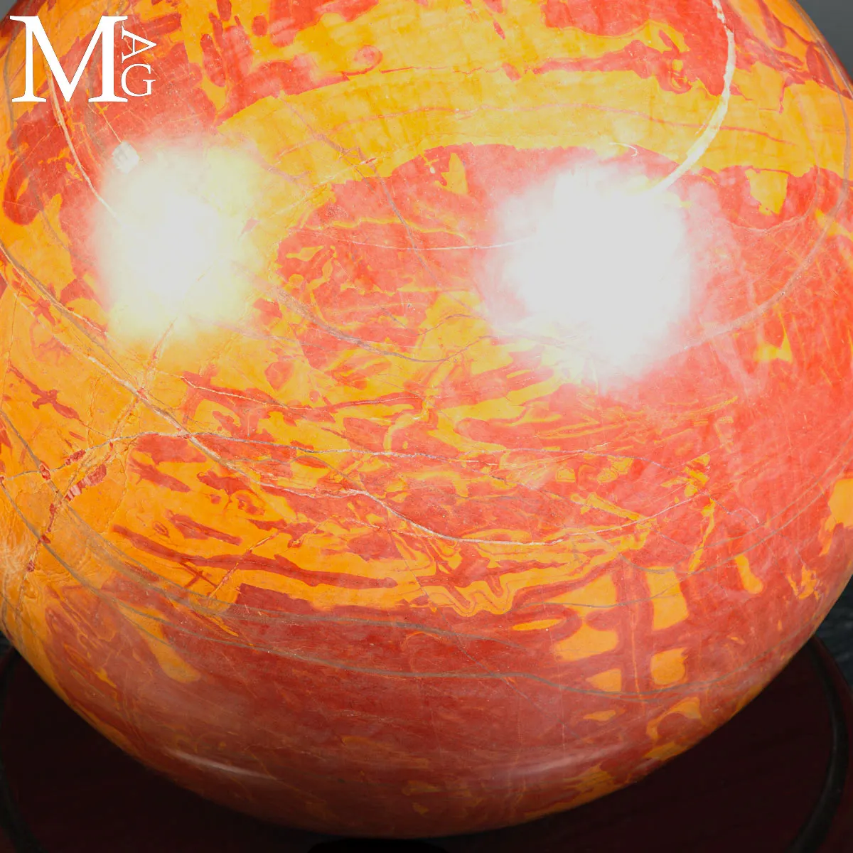 Grande Sfera in Diaspro Rosso del Sud Africa - 390 mm - 82 kg